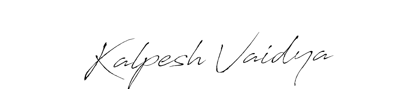 Make a beautiful signature design for name Kalpesh Vaidya. With this signature (Antro_Vectra) style, you can create a handwritten signature for free. Kalpesh Vaidya signature style 6 images and pictures png