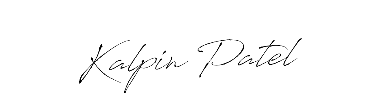 How to make Kalpin Patel name signature. Use Antro_Vectra style for creating short signs online. This is the latest handwritten sign. Kalpin Patel signature style 6 images and pictures png