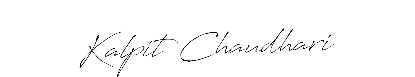 How to make Kalpit Chaudhari name signature. Use Antro_Vectra style for creating short signs online. This is the latest handwritten sign. Kalpit Chaudhari signature style 6 images and pictures png