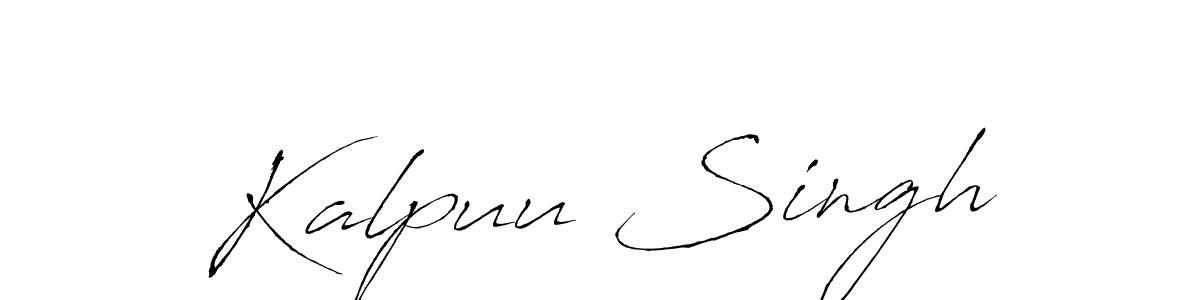 Kalpuu Singh stylish signature style. Best Handwritten Sign (Antro_Vectra) for my name. Handwritten Signature Collection Ideas for my name Kalpuu Singh. Kalpuu Singh signature style 6 images and pictures png