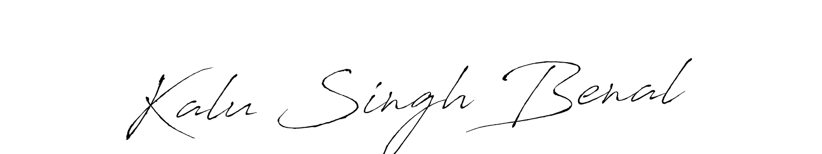 How to make Kalu Singh Benal name signature. Use Antro_Vectra style for creating short signs online. This is the latest handwritten sign. Kalu Singh Benal signature style 6 images and pictures png