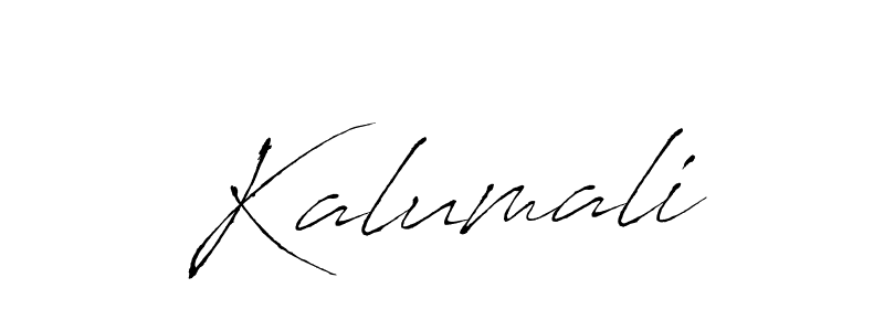 Make a beautiful signature design for name Kalumali. With this signature (Antro_Vectra) style, you can create a handwritten signature for free. Kalumali signature style 6 images and pictures png