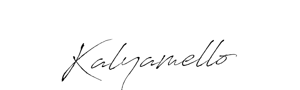 Use a signature maker to create a handwritten signature online. With this signature software, you can design (Antro_Vectra) your own signature for name Kalyamello. Kalyamello signature style 6 images and pictures png
