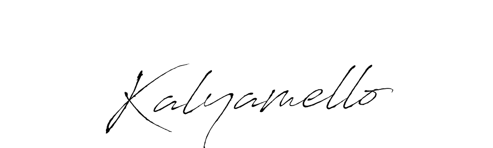 Use a signature maker to create a handwritten signature online. With this signature software, you can design (Antro_Vectra) your own signature for name Kalyamello. Kalyamello signature style 6 images and pictures png