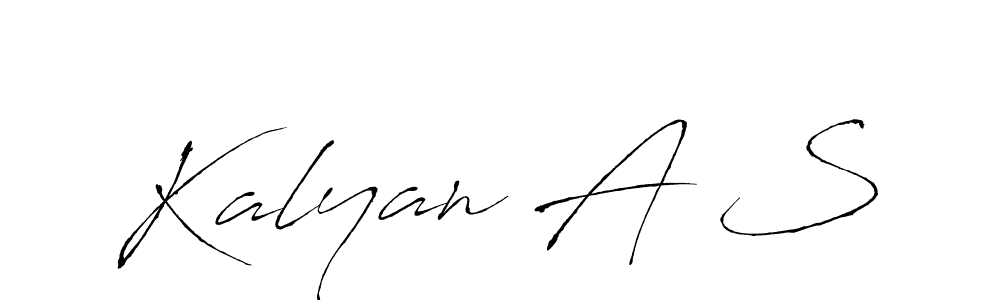 Make a beautiful signature design for name Kalyan A S. With this signature (Antro_Vectra) style, you can create a handwritten signature for free. Kalyan A S signature style 6 images and pictures png