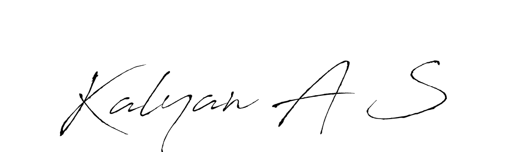 How to make Kalyan A S name signature. Use Antro_Vectra style for creating short signs online. This is the latest handwritten sign. Kalyan A S signature style 6 images and pictures png