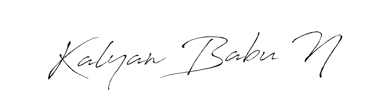 How to make Kalyan Babu N signature? Antro_Vectra is a professional autograph style. Create handwritten signature for Kalyan Babu N name. Kalyan Babu N signature style 6 images and pictures png