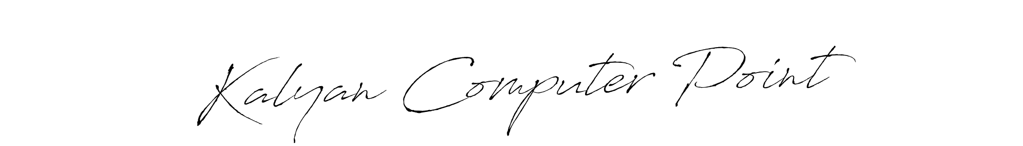 Use a signature maker to create a handwritten signature online. With this signature software, you can design (Antro_Vectra) your own signature for name Kalyan Computer Point. Kalyan Computer Point signature style 6 images and pictures png