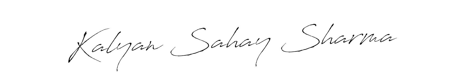 Create a beautiful signature design for name Kalyan Sahay Sharma. With this signature (Antro_Vectra) fonts, you can make a handwritten signature for free. Kalyan Sahay Sharma signature style 6 images and pictures png