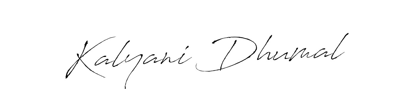 Similarly Antro_Vectra is the best handwritten signature design. Signature creator online .You can use it as an online autograph creator for name Kalyani Dhumal. Kalyani Dhumal signature style 6 images and pictures png