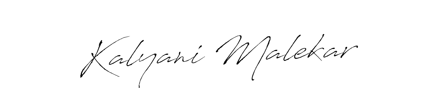 How to make Kalyani Malekar name signature. Use Antro_Vectra style for creating short signs online. This is the latest handwritten sign. Kalyani Malekar signature style 6 images and pictures png
