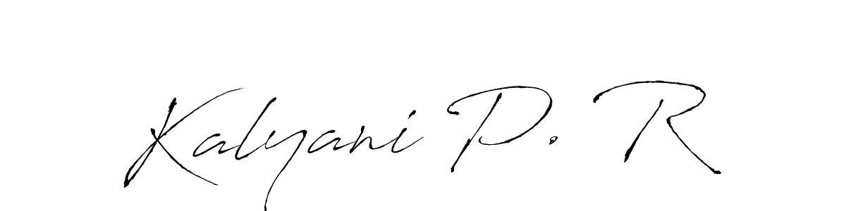 Similarly Antro_Vectra is the best handwritten signature design. Signature creator online .You can use it as an online autograph creator for name Kalyani P. R. Kalyani P. R signature style 6 images and pictures png