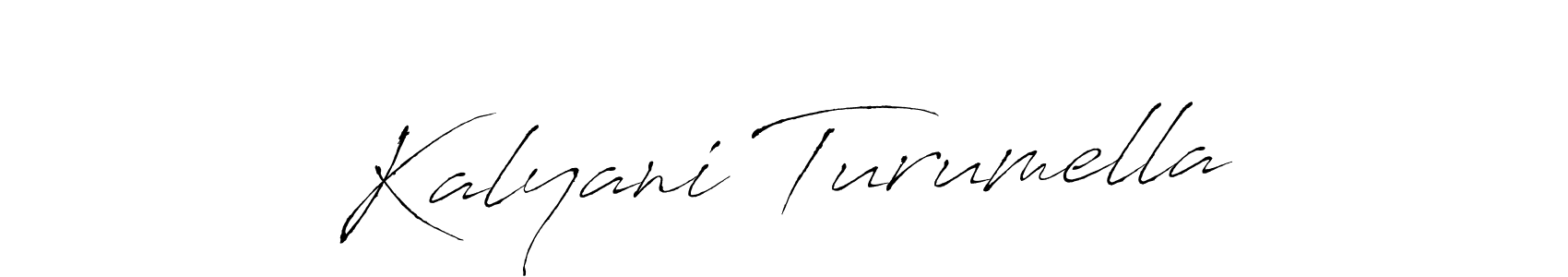You should practise on your own different ways (Antro_Vectra) to write your name (Kalyani Turumella) in signature. don't let someone else do it for you. Kalyani Turumella signature style 6 images and pictures png