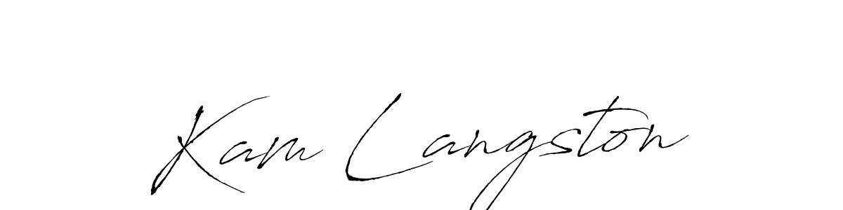 It looks lik you need a new signature style for name Kam Langston. Design unique handwritten (Antro_Vectra) signature with our free signature maker in just a few clicks. Kam Langston signature style 6 images and pictures png