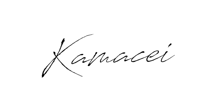 Use a signature maker to create a handwritten signature online. With this signature software, you can design (Antro_Vectra) your own signature for name Kamacei. Kamacei signature style 6 images and pictures png