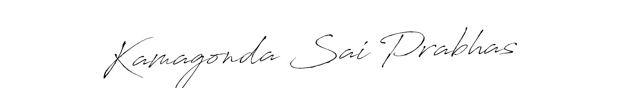 How to make Kamagonda Sai Prabhas name signature. Use Antro_Vectra style for creating short signs online. This is the latest handwritten sign. Kamagonda Sai Prabhas signature style 6 images and pictures png