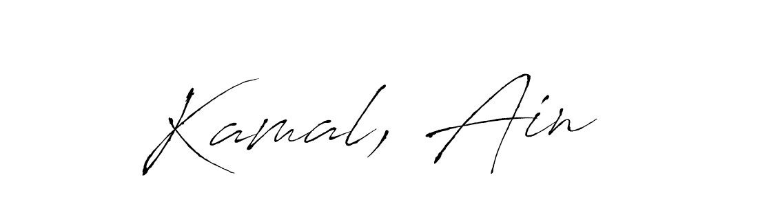 Make a beautiful signature design for name Kamal, Ain . With this signature (Antro_Vectra) style, you can create a handwritten signature for free. Kamal, Ain  signature style 6 images and pictures png