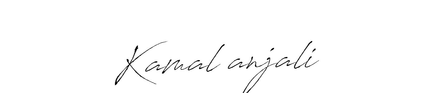 How to make Kamal❤anjali name signature. Use Antro_Vectra style for creating short signs online. This is the latest handwritten sign. Kamal❤anjali signature style 6 images and pictures png