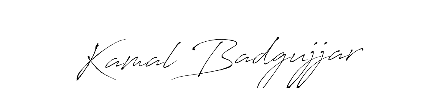 Kamal Badgujjar stylish signature style. Best Handwritten Sign (Antro_Vectra) for my name. Handwritten Signature Collection Ideas for my name Kamal Badgujjar. Kamal Badgujjar signature style 6 images and pictures png