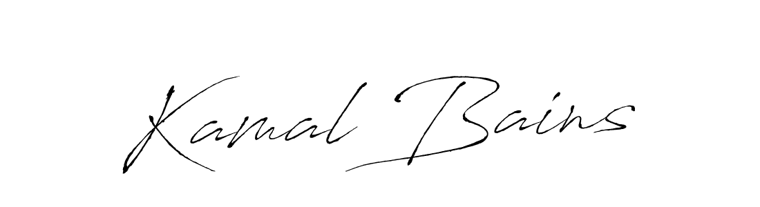 Design your own signature with our free online signature maker. With this signature software, you can create a handwritten (Antro_Vectra) signature for name Kamal Bains. Kamal Bains signature style 6 images and pictures png