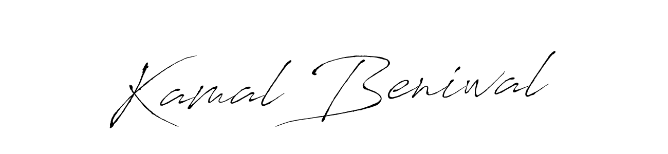 How to make Kamal Beniwal name signature. Use Antro_Vectra style for creating short signs online. This is the latest handwritten sign. Kamal Beniwal signature style 6 images and pictures png