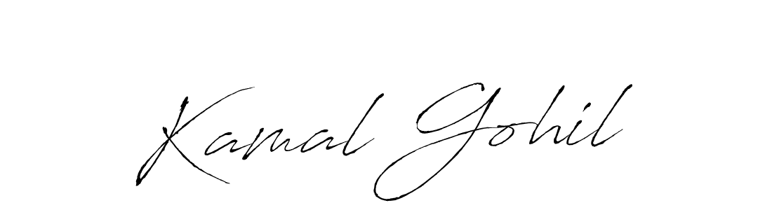 if you are searching for the best signature style for your name Kamal Gohil. so please give up your signature search. here we have designed multiple signature styles  using Antro_Vectra. Kamal Gohil signature style 6 images and pictures png