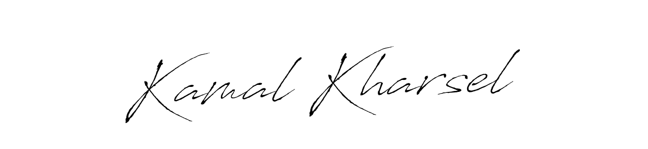 How to make Kamal Kharsel signature? Antro_Vectra is a professional autograph style. Create handwritten signature for Kamal Kharsel name. Kamal Kharsel signature style 6 images and pictures png