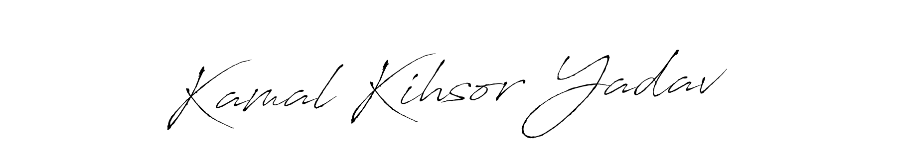 Create a beautiful signature design for name Kamal Kihsor Yadav. With this signature (Antro_Vectra) fonts, you can make a handwritten signature for free. Kamal Kihsor Yadav signature style 6 images and pictures png