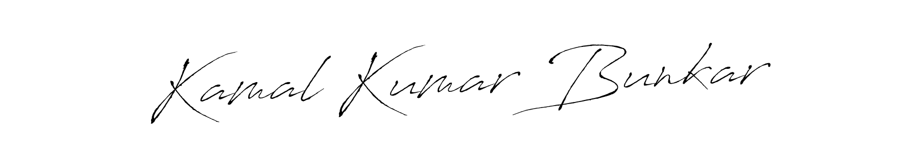 Create a beautiful signature design for name Kamal Kumar Bunkar. With this signature (Antro_Vectra) fonts, you can make a handwritten signature for free. Kamal Kumar Bunkar signature style 6 images and pictures png