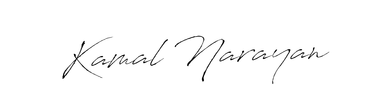 Use a signature maker to create a handwritten signature online. With this signature software, you can design (Antro_Vectra) your own signature for name Kamal Narayan. Kamal Narayan signature style 6 images and pictures png