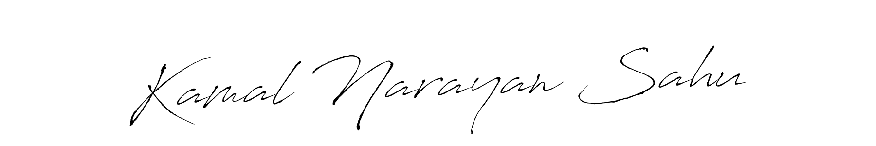 How to make Kamal Narayan Sahu name signature. Use Antro_Vectra style for creating short signs online. This is the latest handwritten sign. Kamal Narayan Sahu signature style 6 images and pictures png