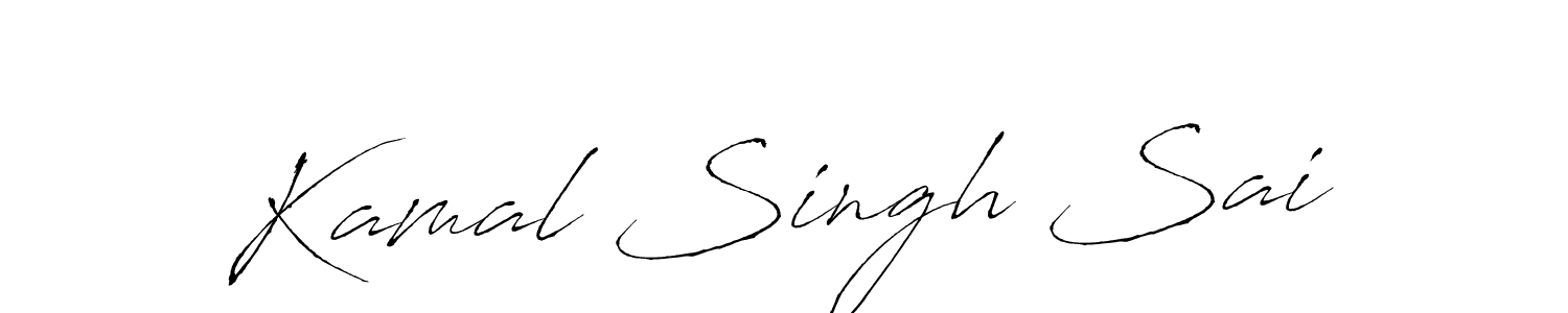 Make a beautiful signature design for name Kamal Singh Sai. With this signature (Antro_Vectra) style, you can create a handwritten signature for free. Kamal Singh Sai signature style 6 images and pictures png