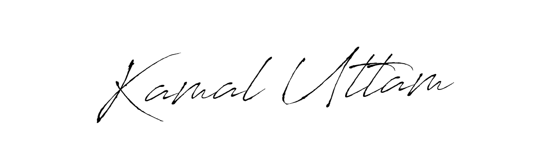 The best way (Antro_Vectra) to make a short signature is to pick only two or three words in your name. The name Kamal Uttam include a total of six letters. For converting this name. Kamal Uttam signature style 6 images and pictures png