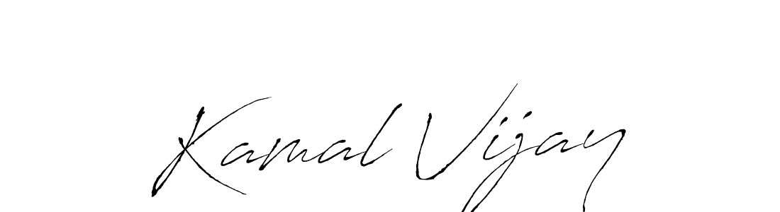 Use a signature maker to create a handwritten signature online. With this signature software, you can design (Antro_Vectra) your own signature for name Kamal Vijay. Kamal Vijay signature style 6 images and pictures png
