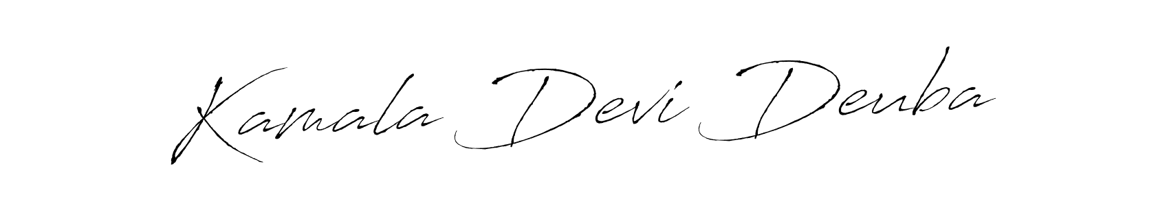 Design your own signature with our free online signature maker. With this signature software, you can create a handwritten (Antro_Vectra) signature for name Kamala Devi Deuba. Kamala Devi Deuba signature style 6 images and pictures png