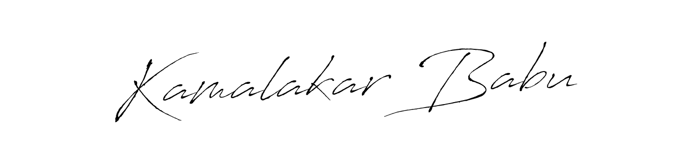 How to make Kamalakar Babu name signature. Use Antro_Vectra style for creating short signs online. This is the latest handwritten sign. Kamalakar Babu signature style 6 images and pictures png