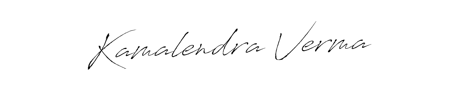 Design your own signature with our free online signature maker. With this signature software, you can create a handwritten (Antro_Vectra) signature for name Kamalendra Verma. Kamalendra Verma signature style 6 images and pictures png