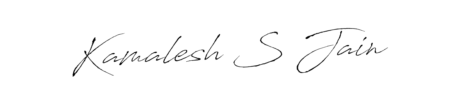 The best way (Antro_Vectra) to make a short signature is to pick only two or three words in your name. The name Kamalesh S Jain include a total of six letters. For converting this name. Kamalesh S Jain signature style 6 images and pictures png