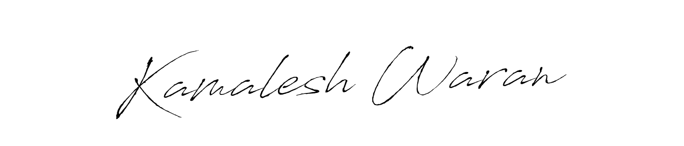 How to make Kamalesh Waran name signature. Use Antro_Vectra style for creating short signs online. This is the latest handwritten sign. Kamalesh Waran signature style 6 images and pictures png