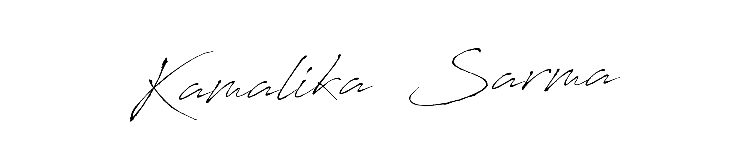 if you are searching for the best signature style for your name Kamalika  Sarma. so please give up your signature search. here we have designed multiple signature styles  using Antro_Vectra. Kamalika  Sarma signature style 6 images and pictures png