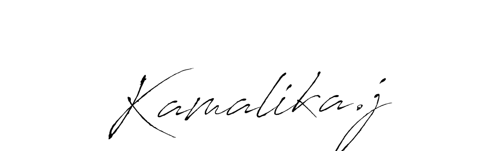 Make a beautiful signature design for name Kamalika.j. With this signature (Antro_Vectra) style, you can create a handwritten signature for free. Kamalika.j signature style 6 images and pictures png