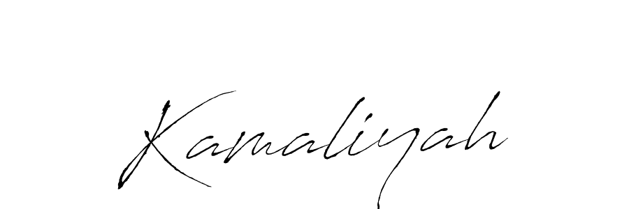 Make a beautiful signature design for name Kamaliyah. With this signature (Antro_Vectra) style, you can create a handwritten signature for free. Kamaliyah signature style 6 images and pictures png