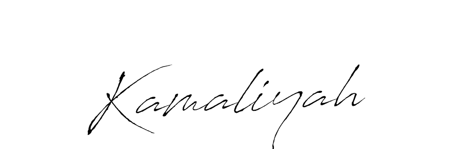 Make a beautiful signature design for name Kamaliyah. With this signature (Antro_Vectra) style, you can create a handwritten signature for free. Kamaliyah signature style 6 images and pictures png