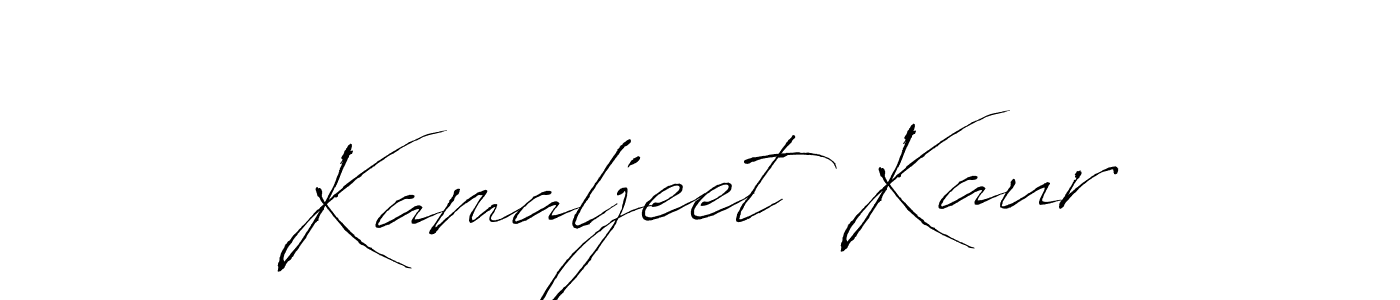 How to make Kamaljeet Kaur name signature. Use Antro_Vectra style for creating short signs online. This is the latest handwritten sign. Kamaljeet Kaur signature style 6 images and pictures png