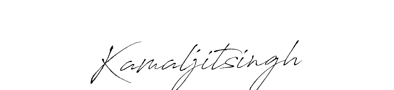 Make a beautiful signature design for name Kamaljitsingh. With this signature (Antro_Vectra) style, you can create a handwritten signature for free. Kamaljitsingh signature style 6 images and pictures png