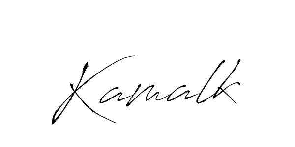 Design your own signature with our free online signature maker. With this signature software, you can create a handwritten (Antro_Vectra) signature for name Kamalk. Kamalk signature style 6 images and pictures png