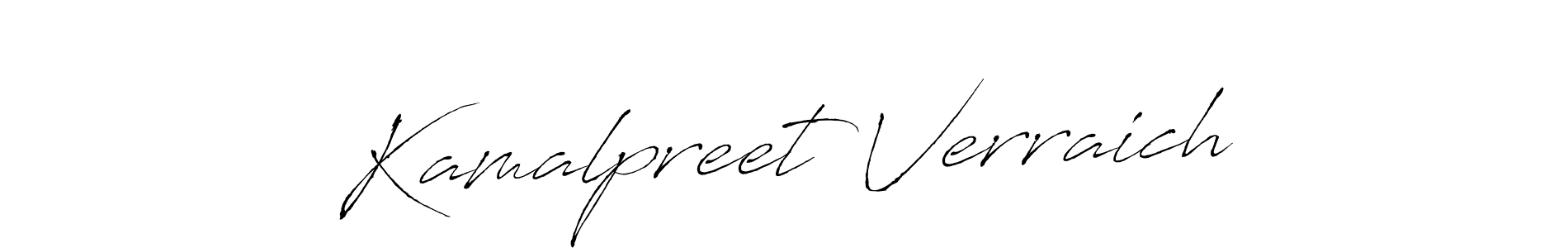 Kamalpreet Verraich stylish signature style. Best Handwritten Sign (Antro_Vectra) for my name. Handwritten Signature Collection Ideas for my name Kamalpreet Verraich. Kamalpreet Verraich signature style 6 images and pictures png