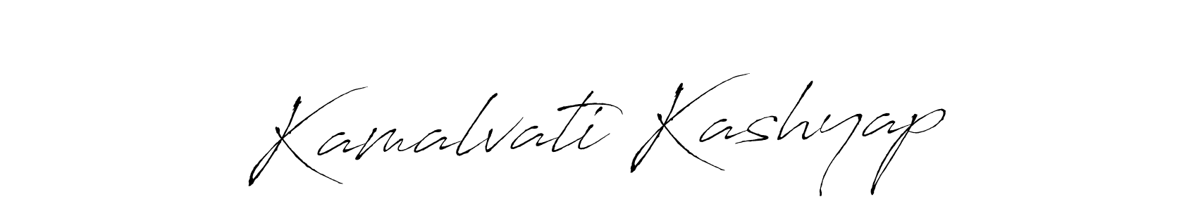 Make a beautiful signature design for name Kamalvati Kashyap. With this signature (Antro_Vectra) style, you can create a handwritten signature for free. Kamalvati Kashyap signature style 6 images and pictures png