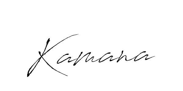 Use a signature maker to create a handwritten signature online. With this signature software, you can design (Antro_Vectra) your own signature for name Kamana. Kamana signature style 6 images and pictures png