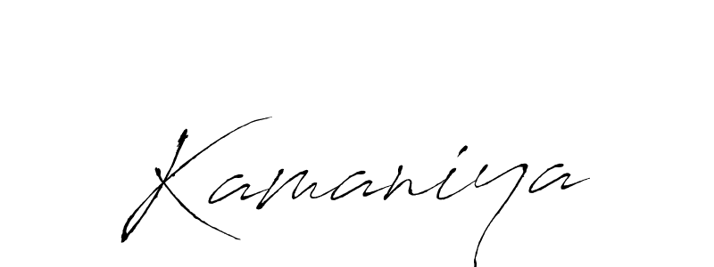 Make a beautiful signature design for name Kamaniya. With this signature (Antro_Vectra) style, you can create a handwritten signature for free. Kamaniya signature style 6 images and pictures png